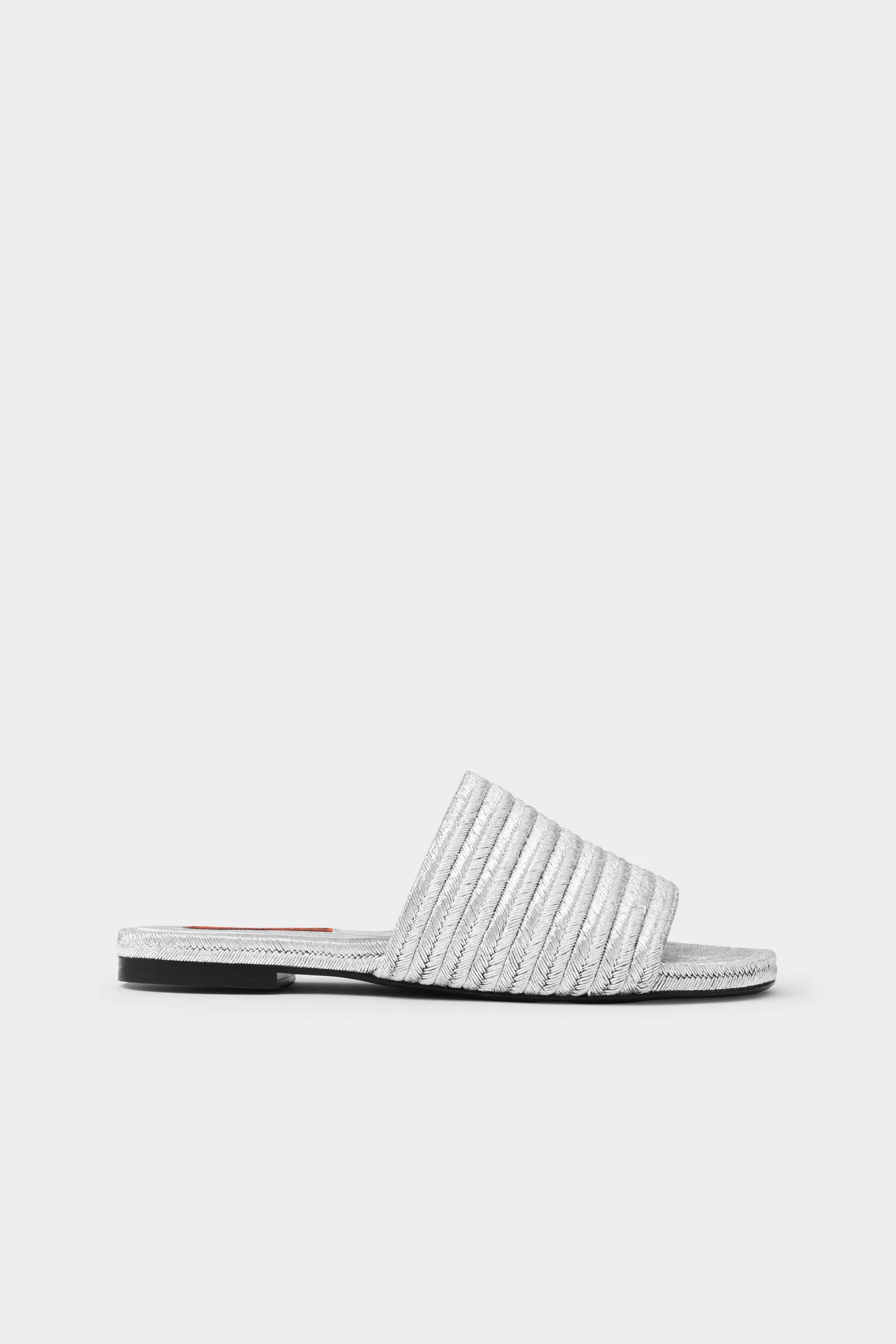 Verano Espadrille Sandal In Silver sold by Simon Miller