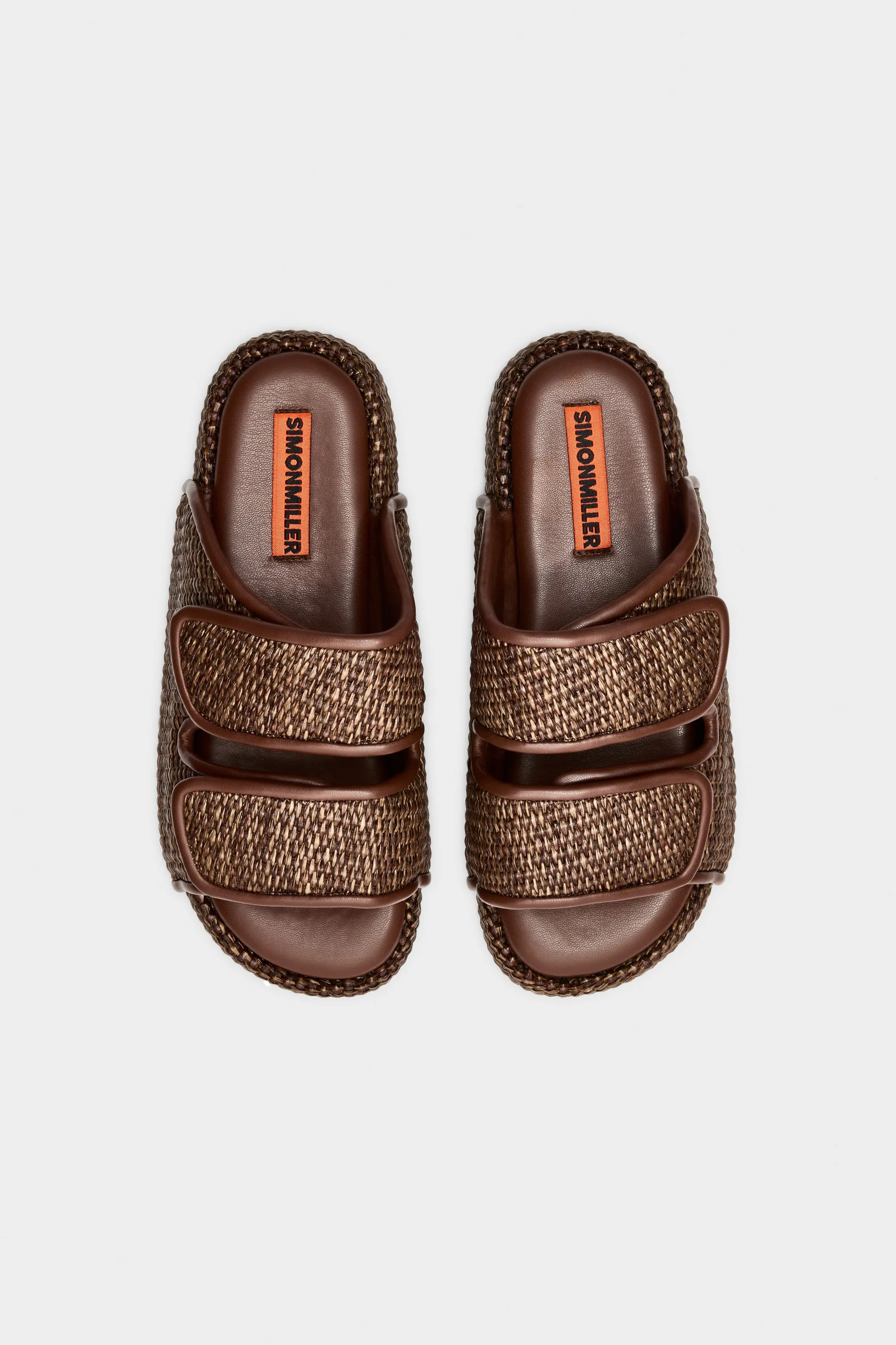 Raffia Cro Slide In Chocolate sold by Simon Miller product image thumbnail 3
