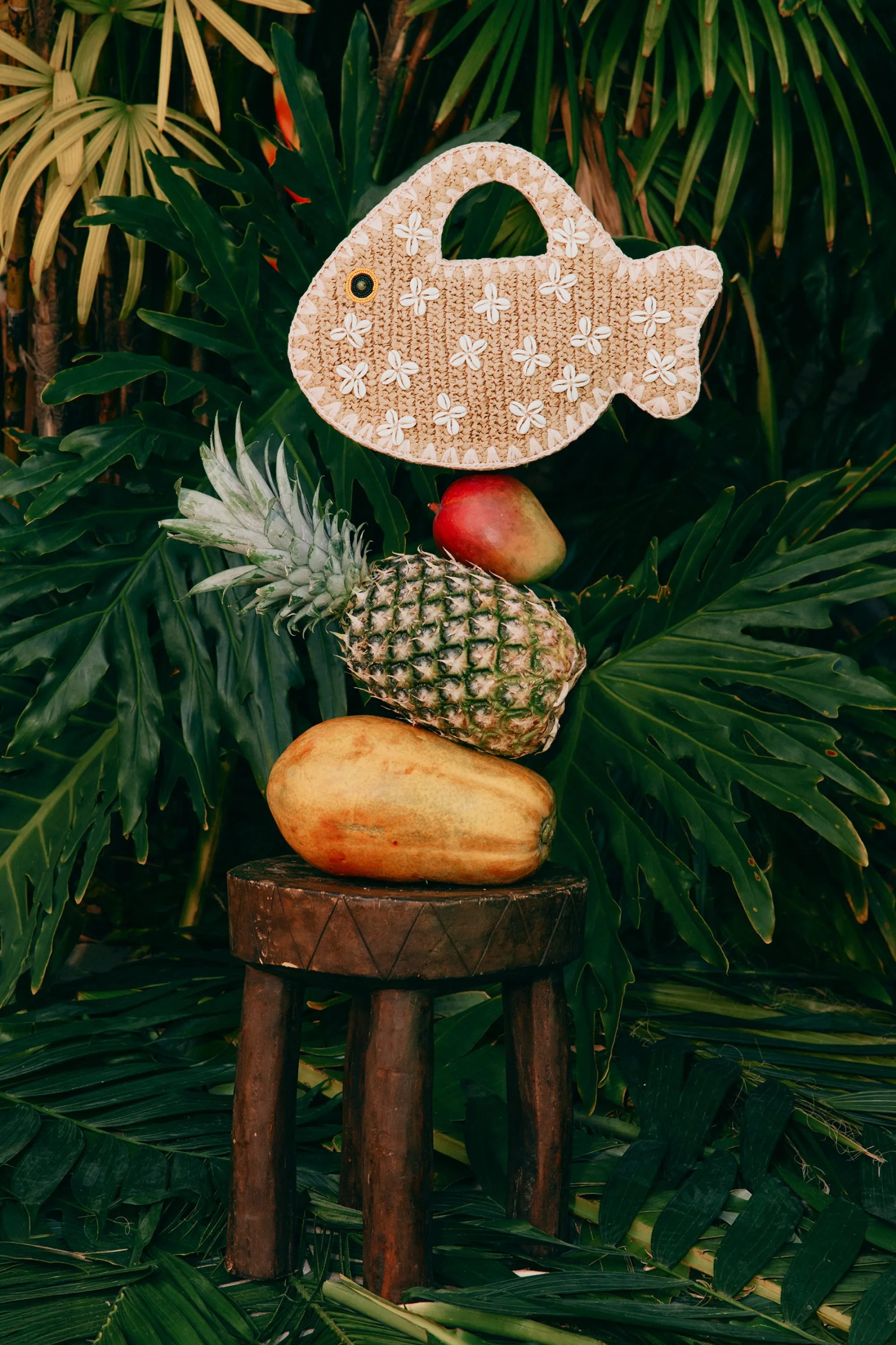 Puka Fish Bag In Natural sold by Simon Miller