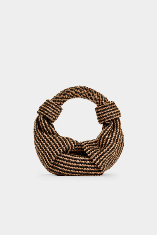 Lopsy Bag In Chocolate/Black Stripe sold by Simon Miller