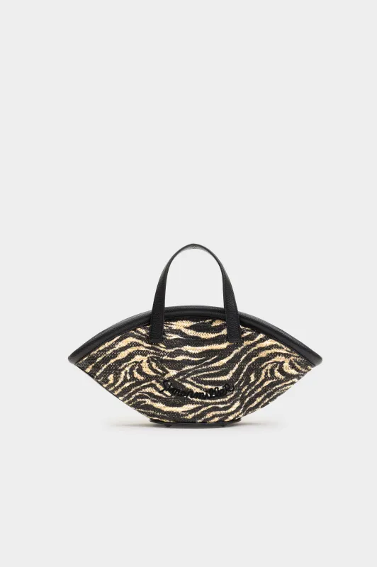 Mini Mercado Tote In Black/Natural Zebra sold by Simon Miller