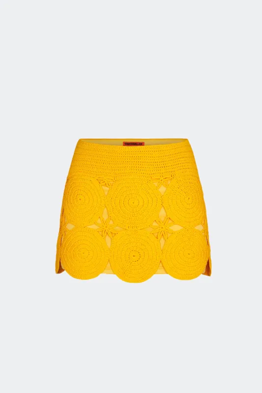 Beep Beep Mini Skirt in Sherbet sold by Simon Miller