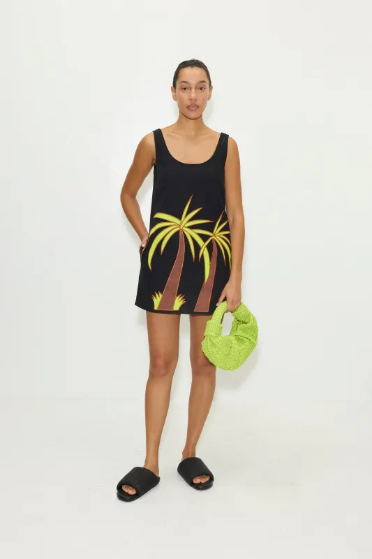 Lita Linen Dress in Black sold by Simon Miller