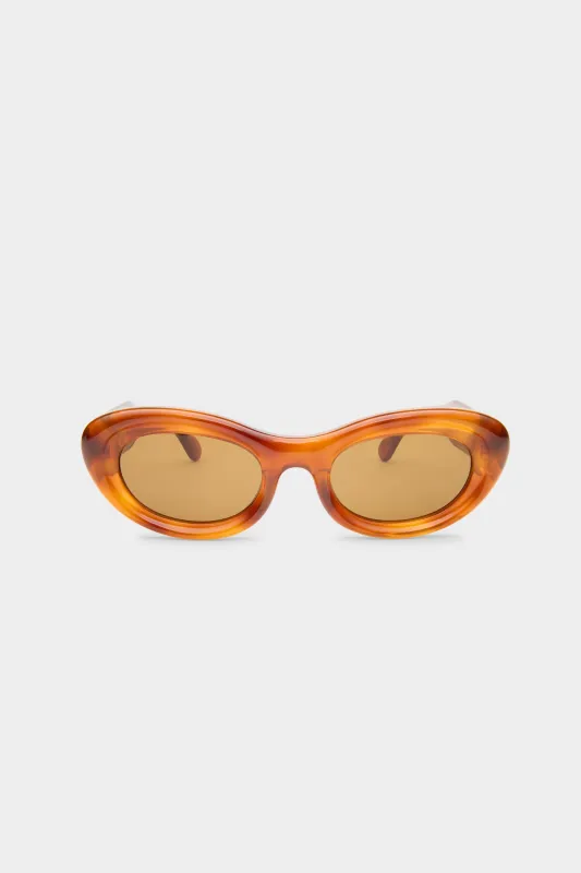 SM X DELARGE MIRAGE SUNGLASSES IN HAVANA made by Simon Miller