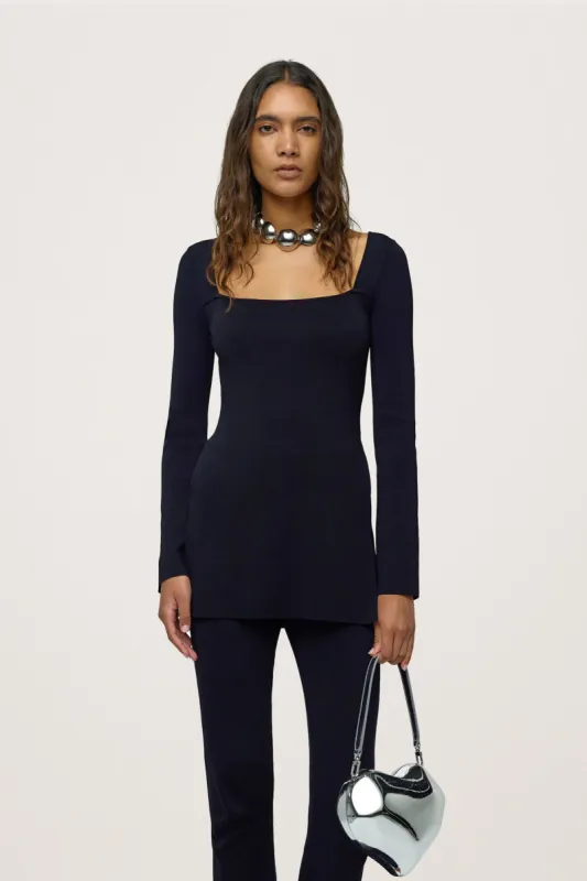 Knits By Long Sleeve Zo Zo Top in Black sold by Simon Miller