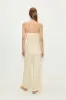 Mori Strapless Linen Top in Cream Pinstripe sold by Simon Miller