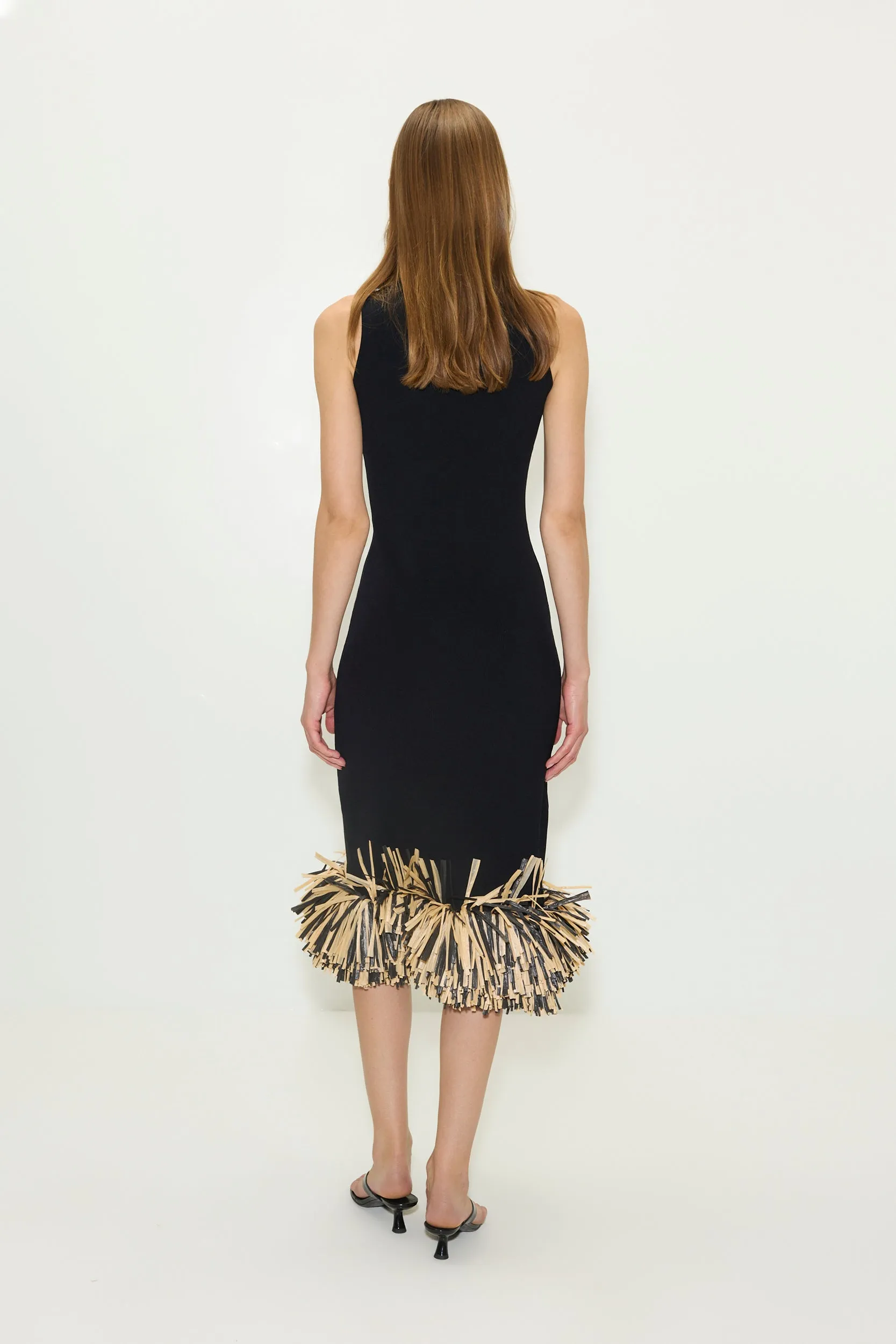 Boa Raffia Midi Dress in Black sold by Simon Miller product image thumbnail 4
