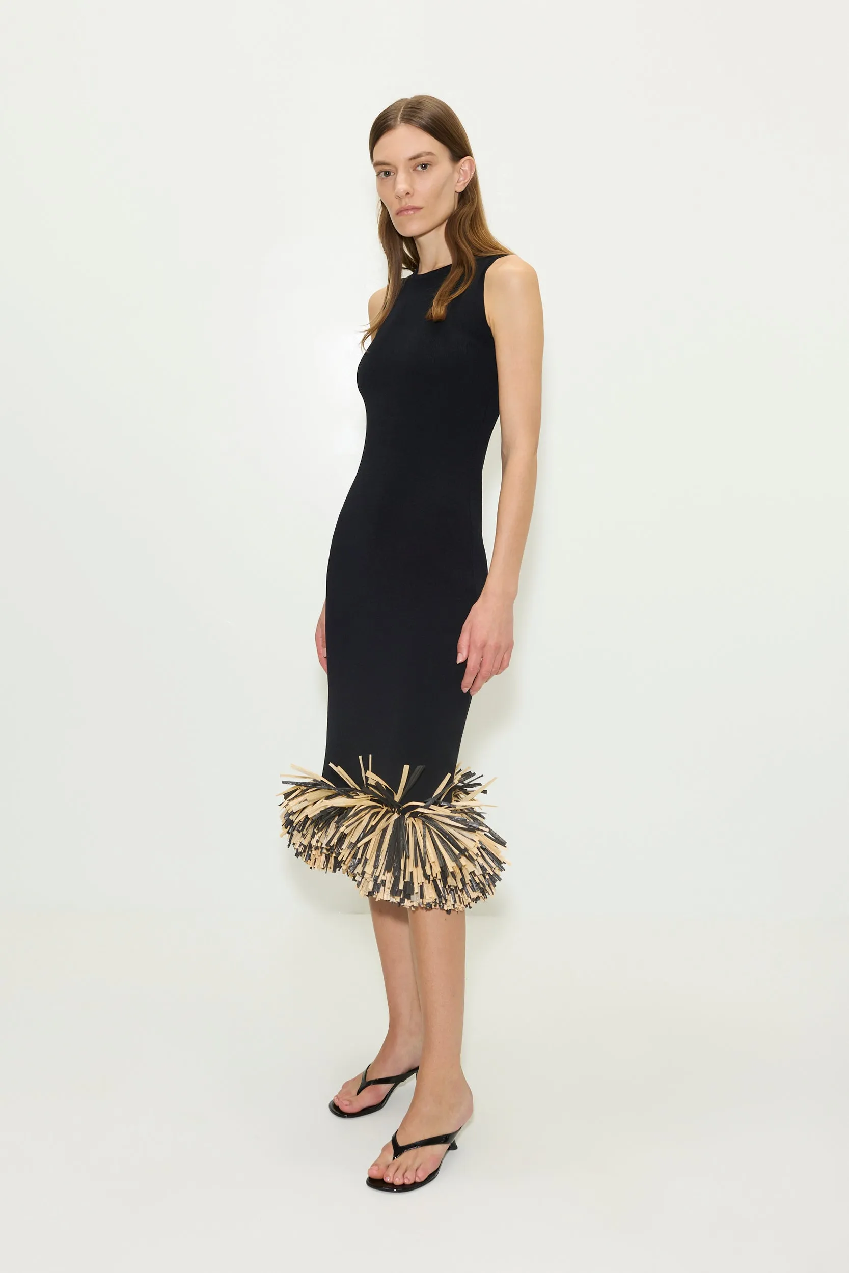 Boa Raffia Midi Dress in Black sold by Simon Miller product image thumbnail 5