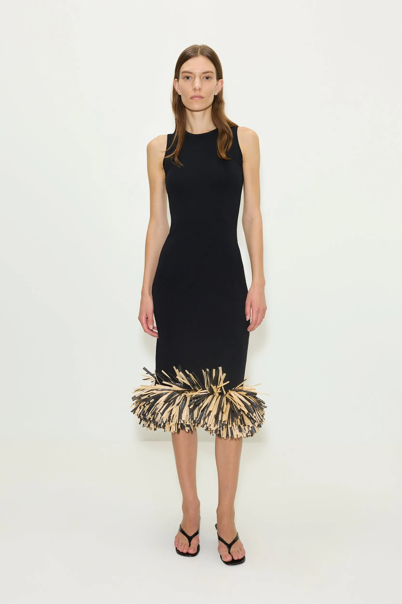 Boa Raffia Midi Dress in Black sold by Simon Miller product image thumbnail 3