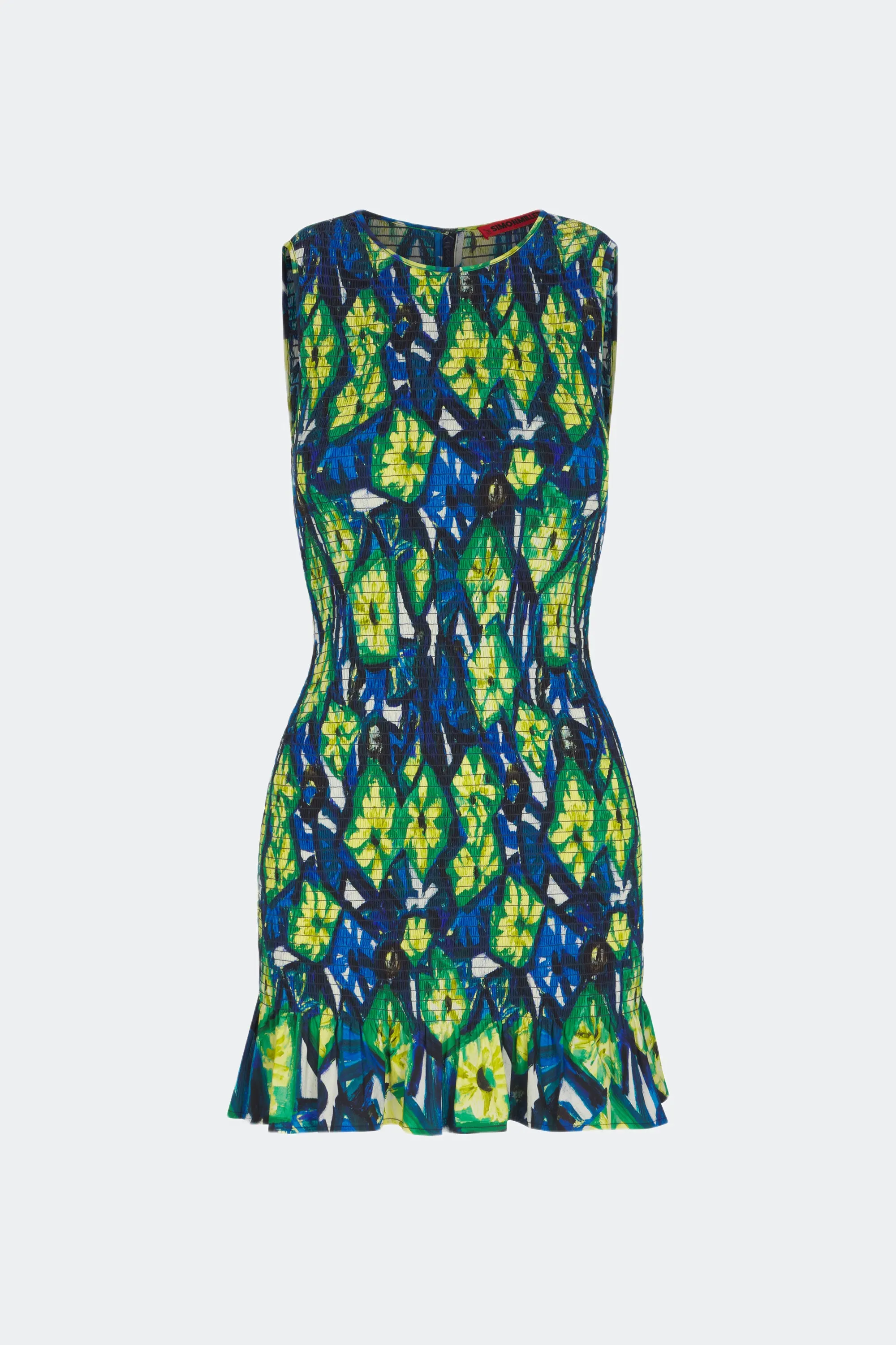 Belle Smocked Mini Dress in Abstract Floral sold by Simon Miller product image thumbnail 2