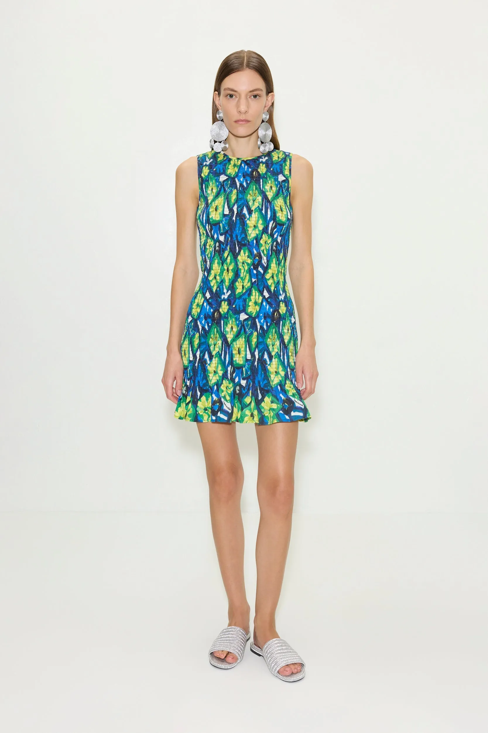 Belle Smocked Mini Dress in Abstract Floral sold by Simon Miller product image thumbnail 3