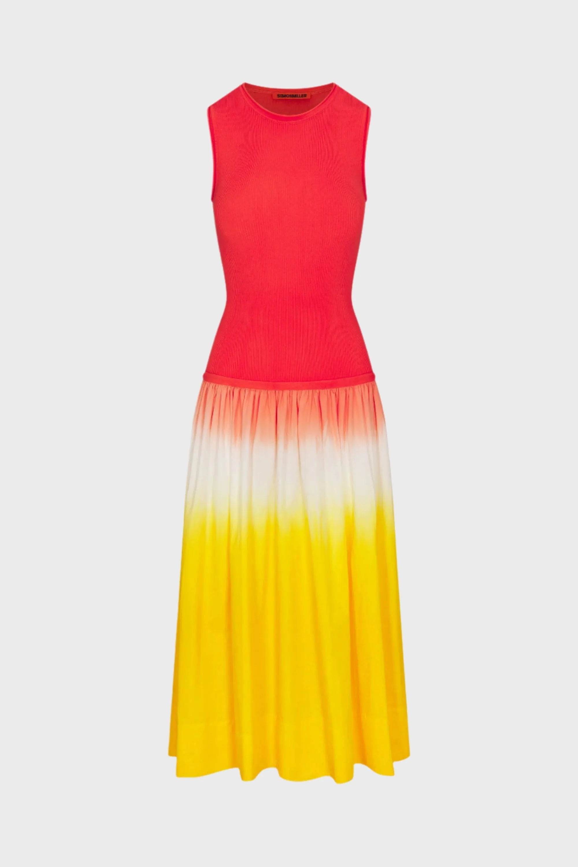 Novo Knit Combo Dress in Sunset Dip Dye sold by Simon Miller