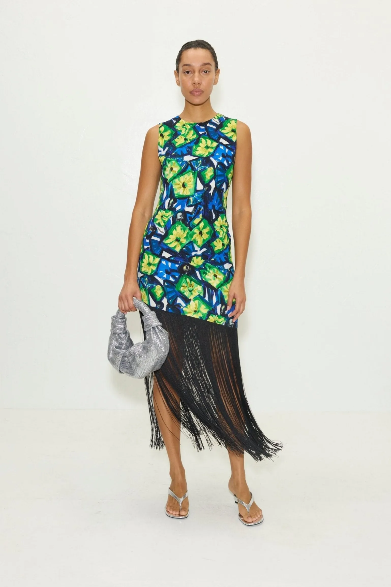 Casablanca Fringe Dress in Small Abstract Floral sold by Simon Miller product image thumbnail 2