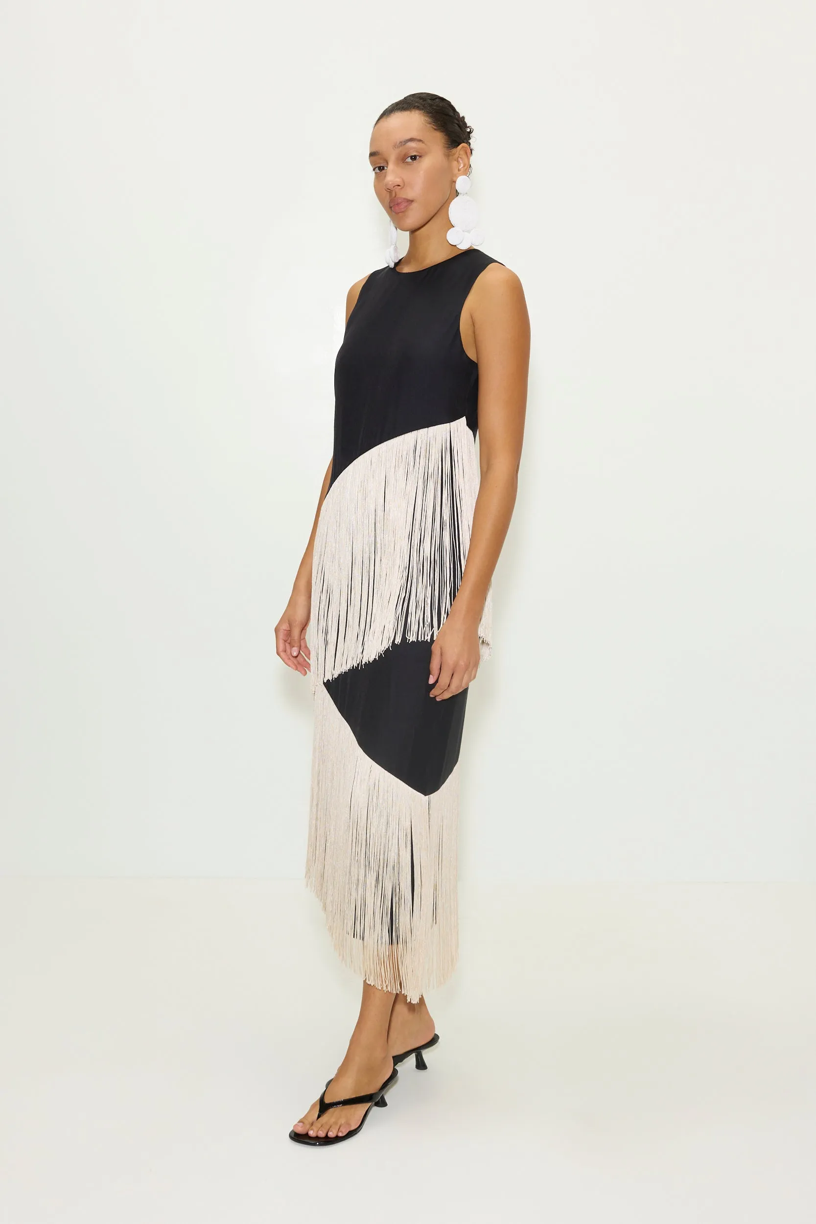 Copacabana Fringe Dress in Black sold by Simon Miller product image thumbnail 4