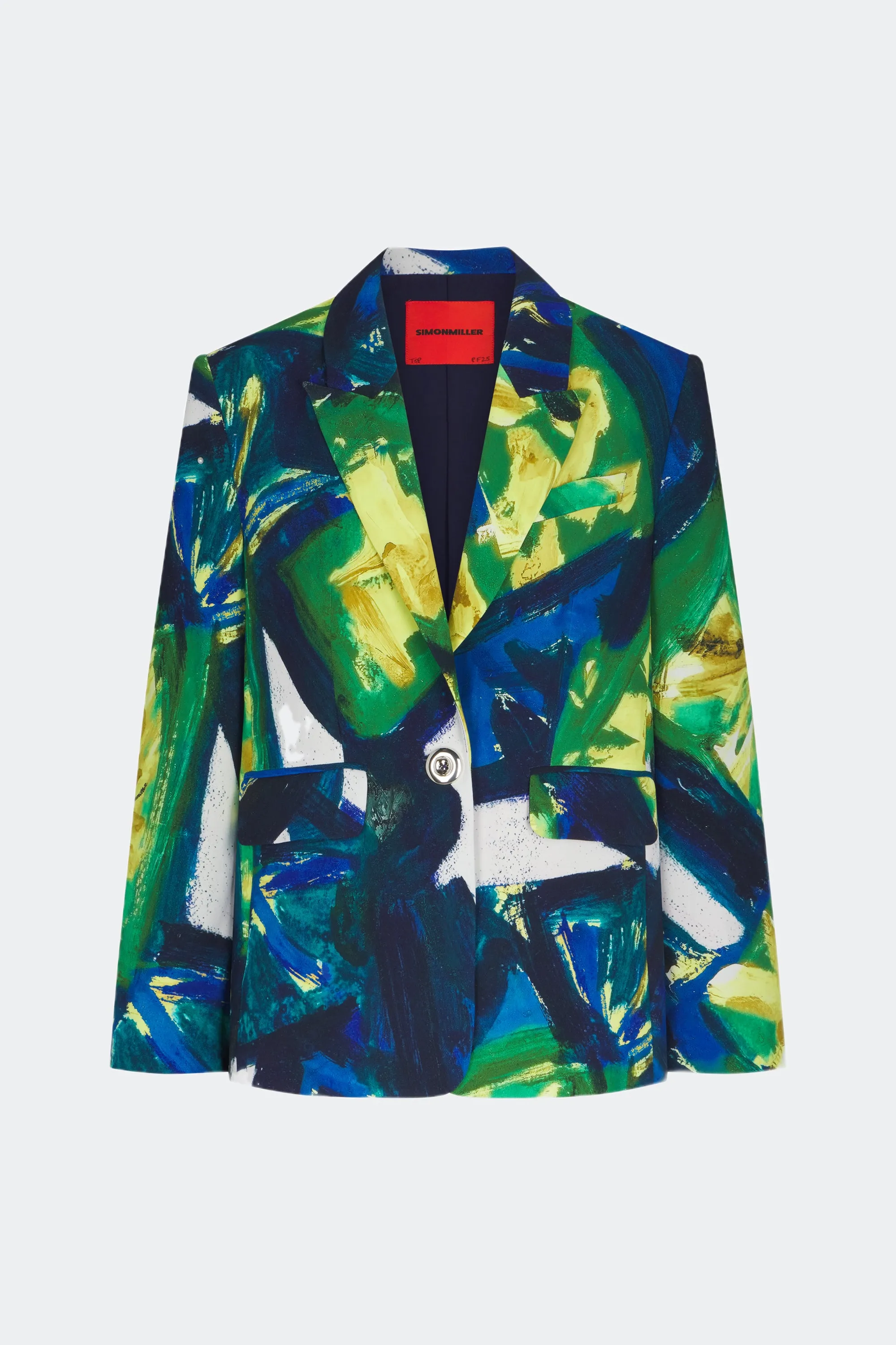 Lennox Crepe Jacket in Large Abstract Floral sold by Simon Miller product image thumbnail 2