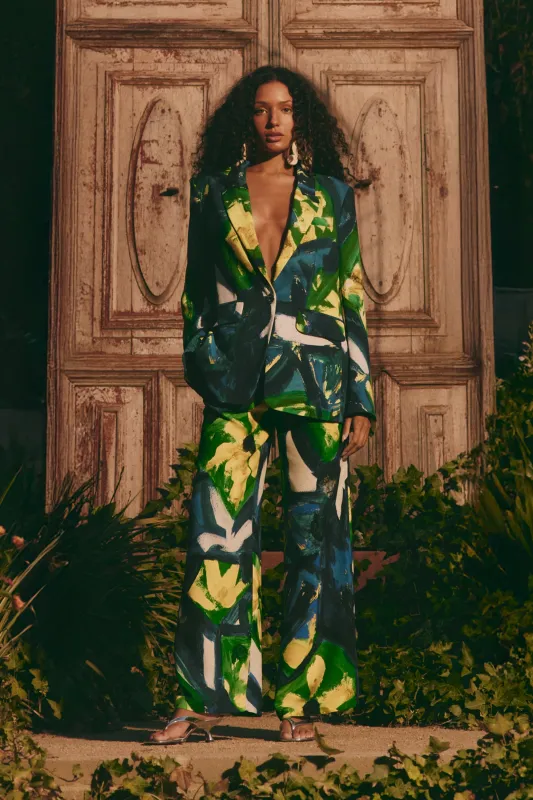 Lennox Crepe Jacket in Large Abstract Floral sold by Simon Miller