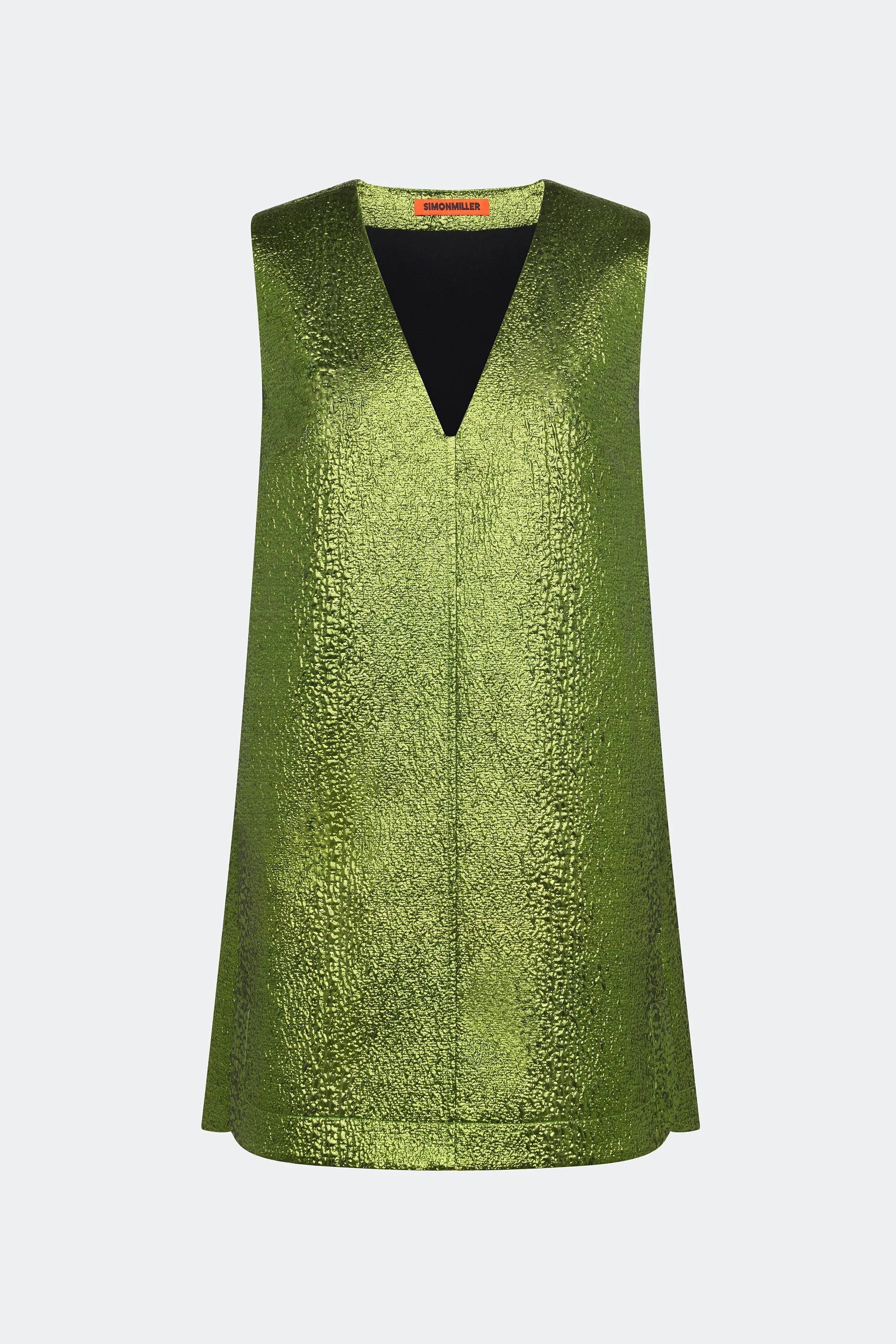 Fountain Metallic Mini Dress In Matcha sold by Simon Miller product image thumbnail 2