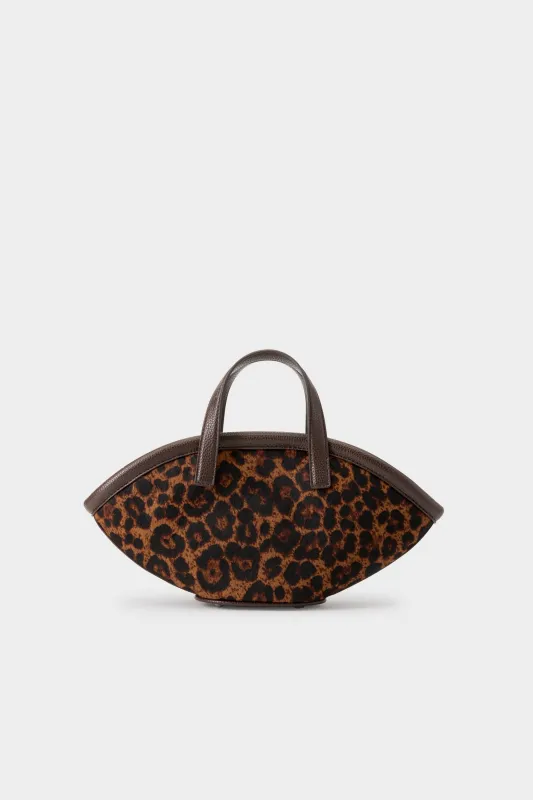 Haircalf Mini Mercado Tote In Choco Brown Leopard sold by Simon Miller