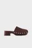 Rio Wood Clog In Espresso sold by Simon Miller