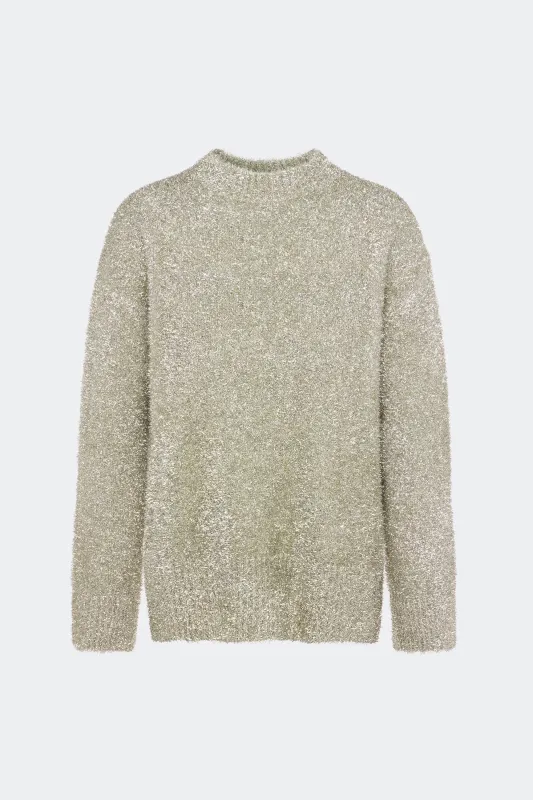 Cher Wool Sweater In Satellite Silver sold by Simon Miller