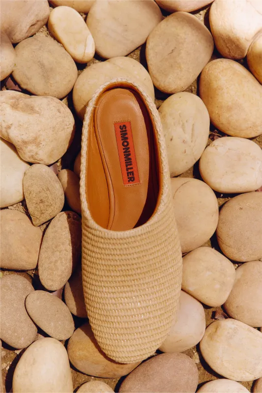 Raffia Riad Slipper In Natural sold by Simon Miller