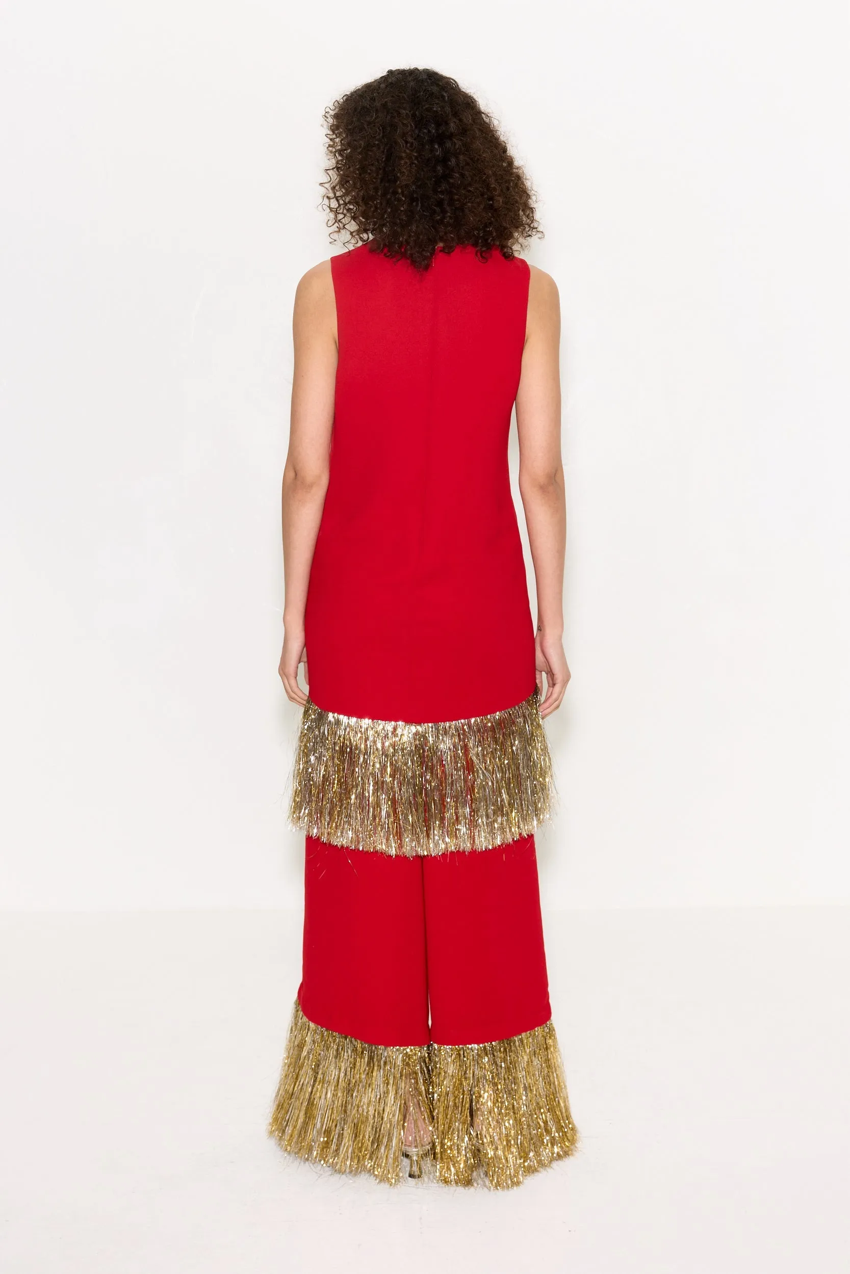 Nella Fringe Pant In Lucky Red sold by Simon Miller product image thumbnail 5