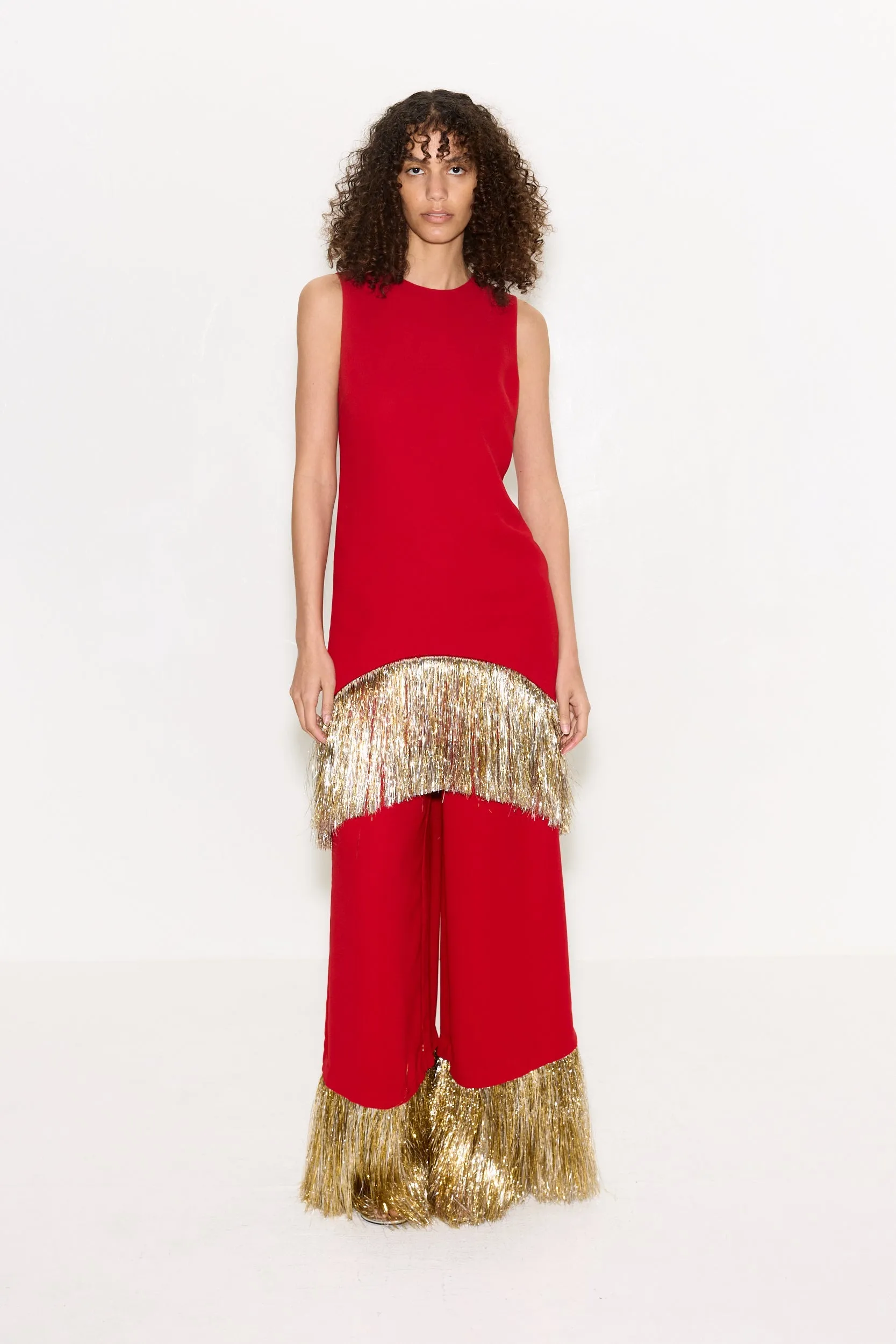 Nella Fringe Pant In Lucky Red sold by Simon Miller product image thumbnail 3