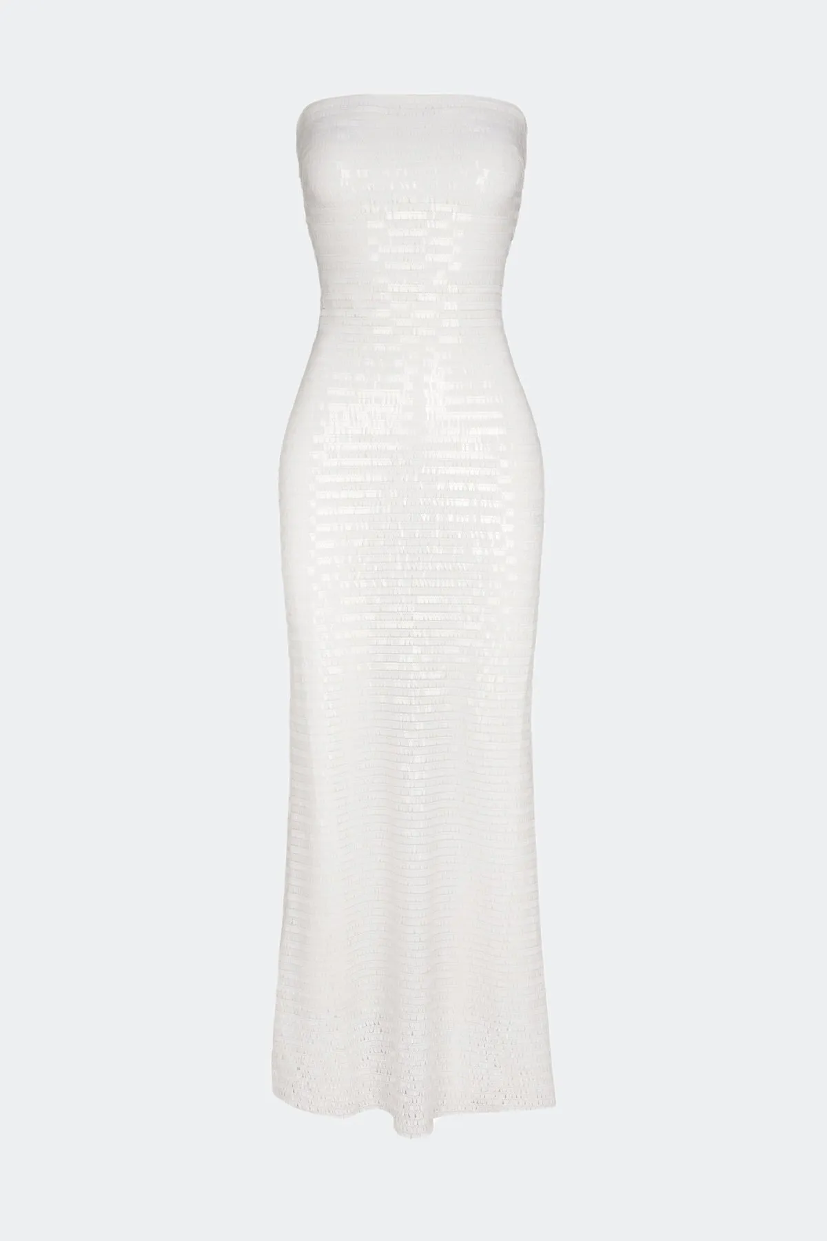 Sculpty Strapless Piano Sequin Dress in Macadamia sold by Simon Miller product image thumbnail 3