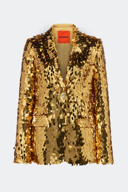 Leon Sequin Blazer In Star Gold made by Simon Miller
