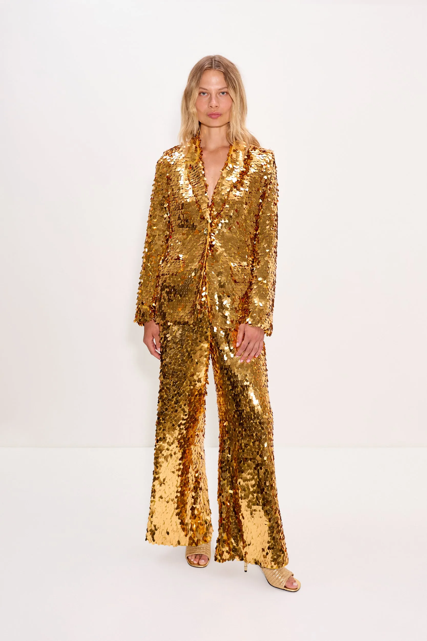 Leon Sequin Blazer In Star Gold sold by Simon Miller product image thumbnail 3