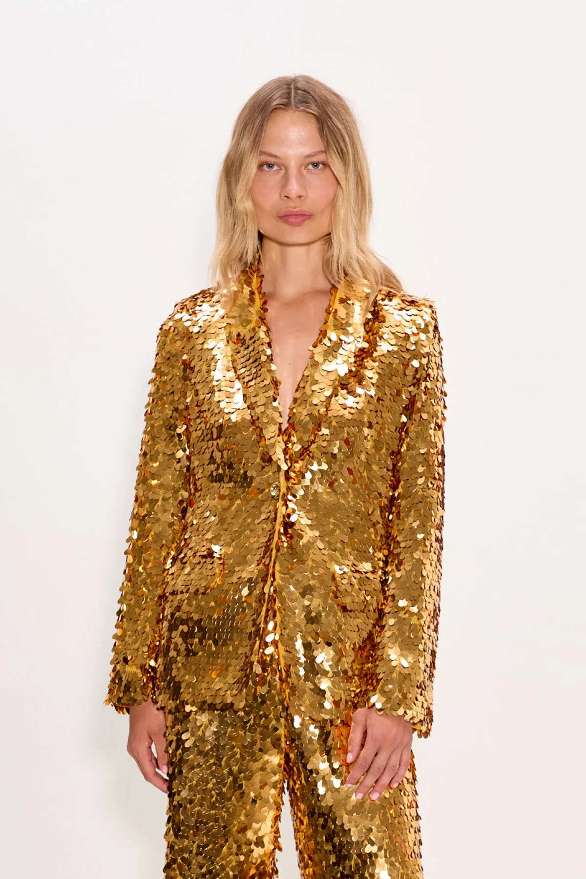 Leon Sequin Blazer In Star Gold sold by Simon Miller product image thumbnail 2