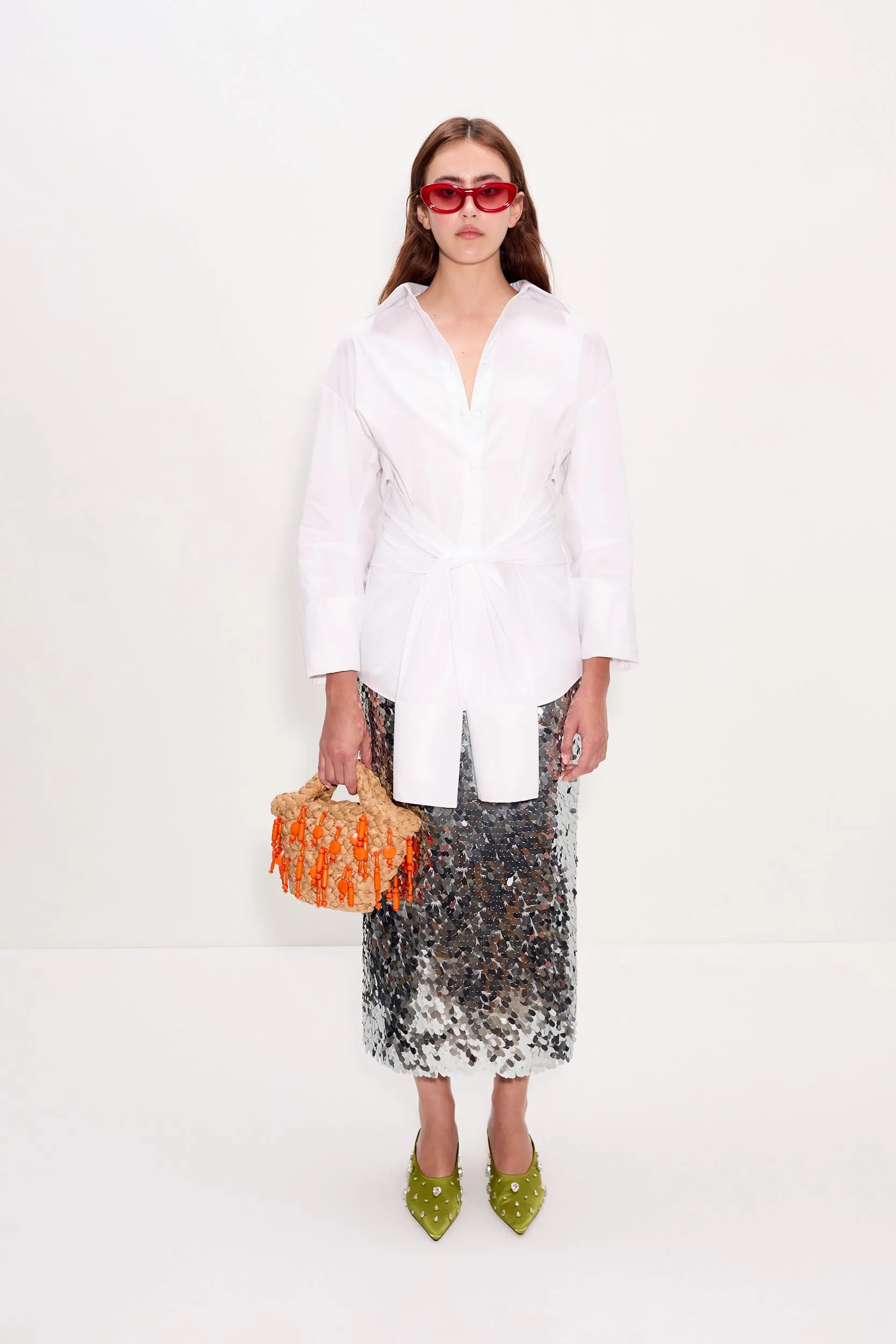 Inna Poplin Top in Macadamia sold by Simon Miller product image thumbnail 3