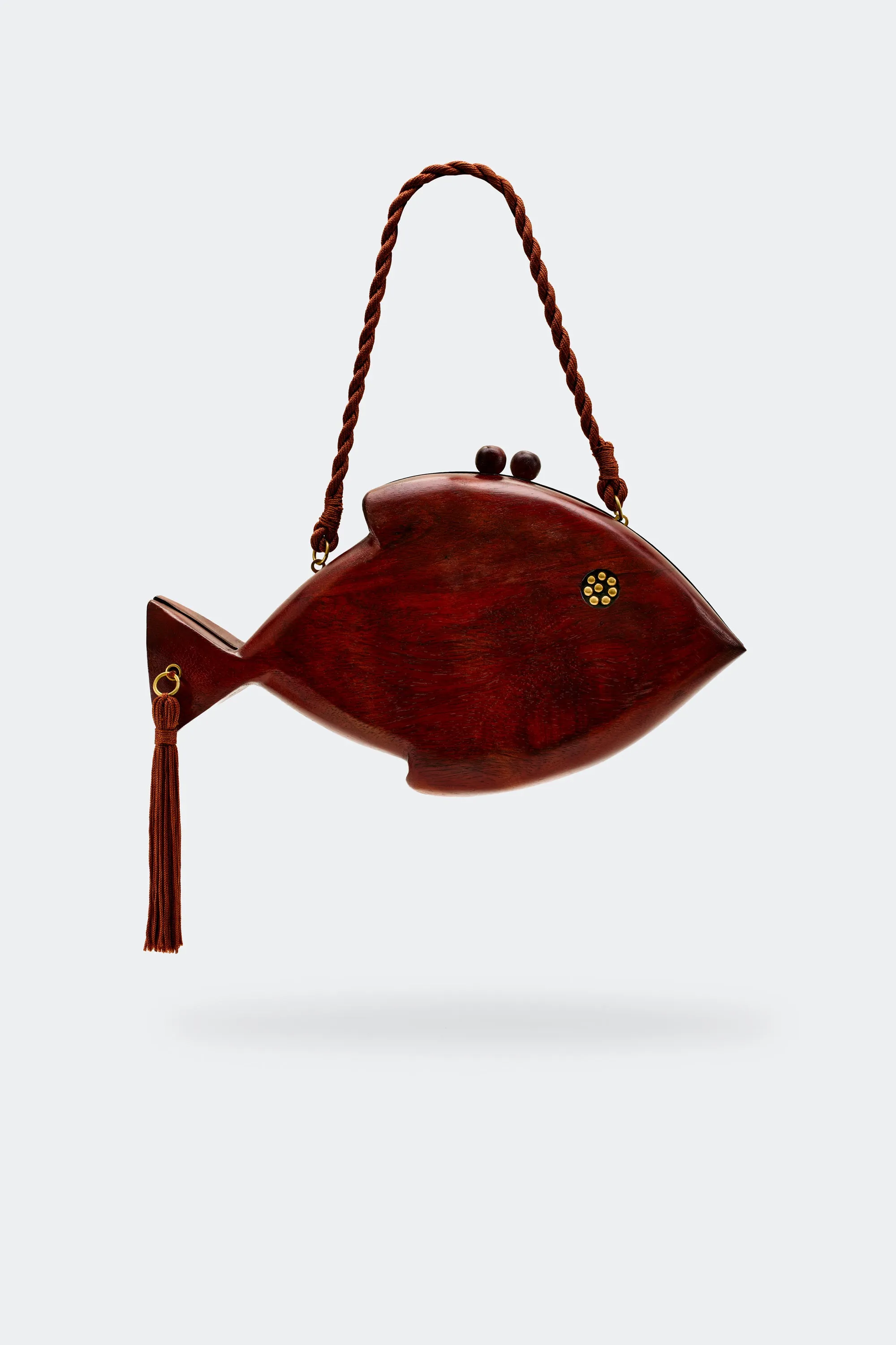 Carved Wooden Fish Clutch sold by Simon Miller