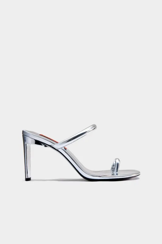 Pipe Heel In Silver sold by Simon Miller