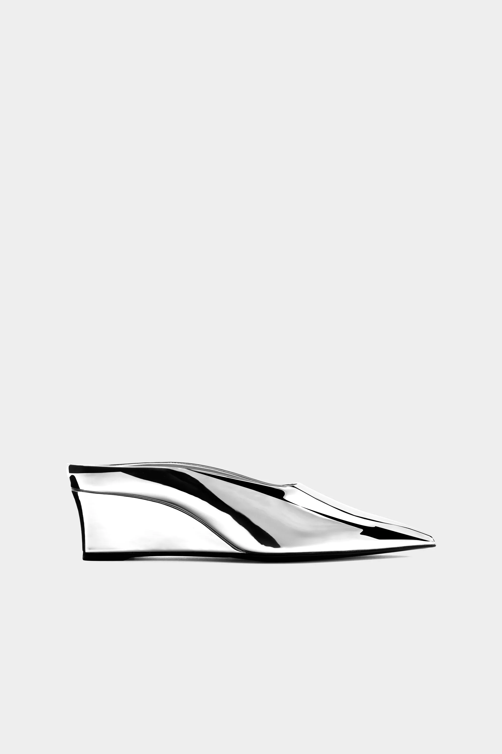 Pointed Gala Wedge In Silver sold by Simon Miller