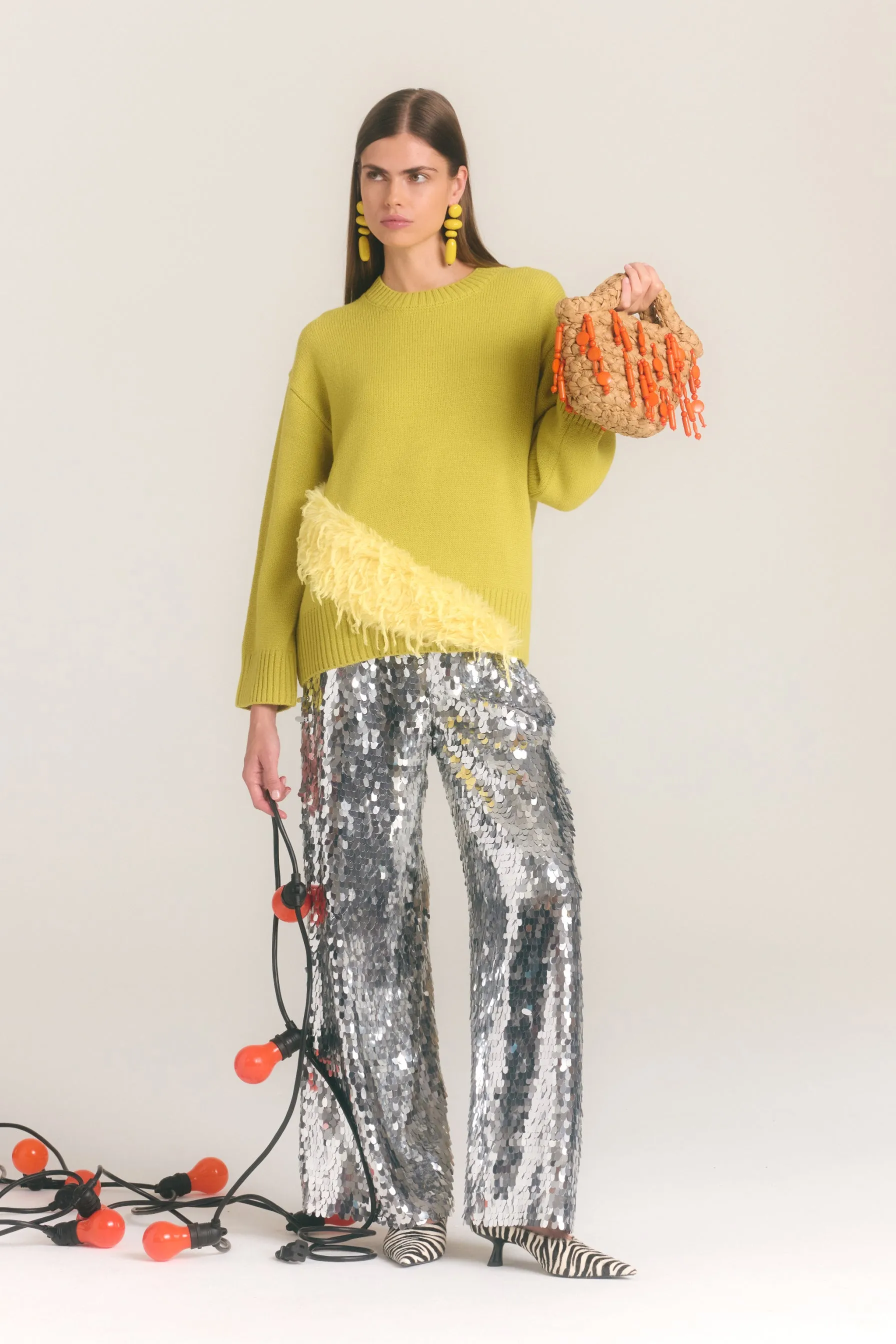 Zira Novelty Sweater In Chartreuse sold by Simon Miller product image thumbnail 5