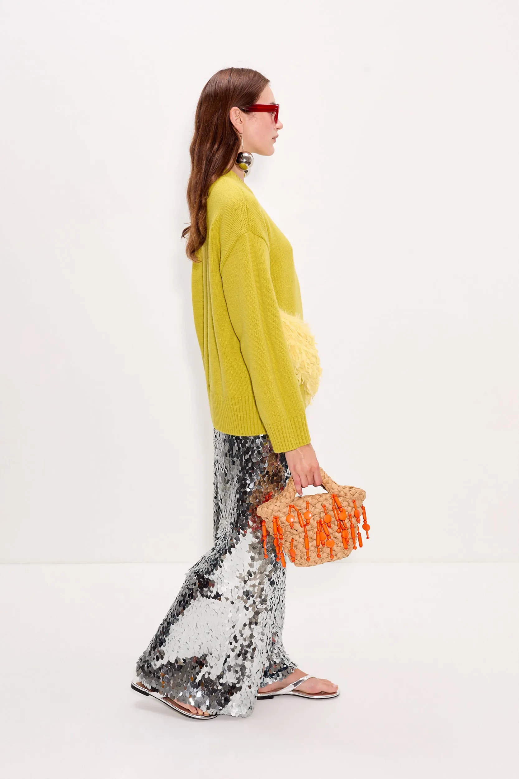 Zira Novelty Sweater In Chartreuse sold by Simon Miller product image thumbnail 3