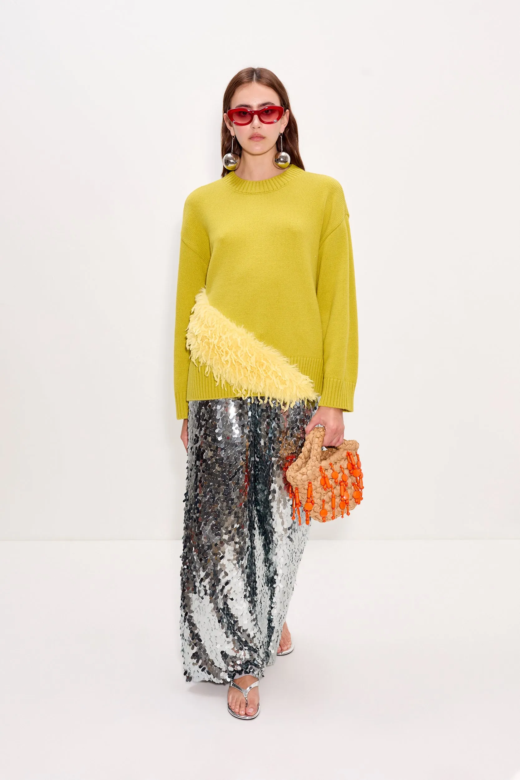 Zira Novelty Sweater In Chartreuse sold by Simon Miller product image thumbnail 2