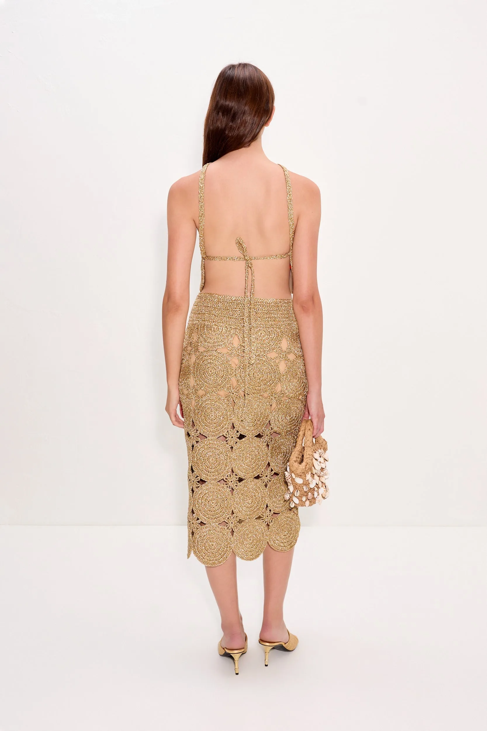 Beep Beep Midi Skirt In Star Gold sold by Simon Miller product image thumbnail 4