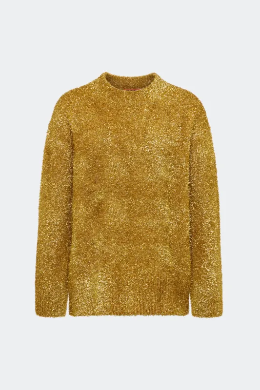 Cher Tinsel Sweater In Star Gold sold by Simon Miller