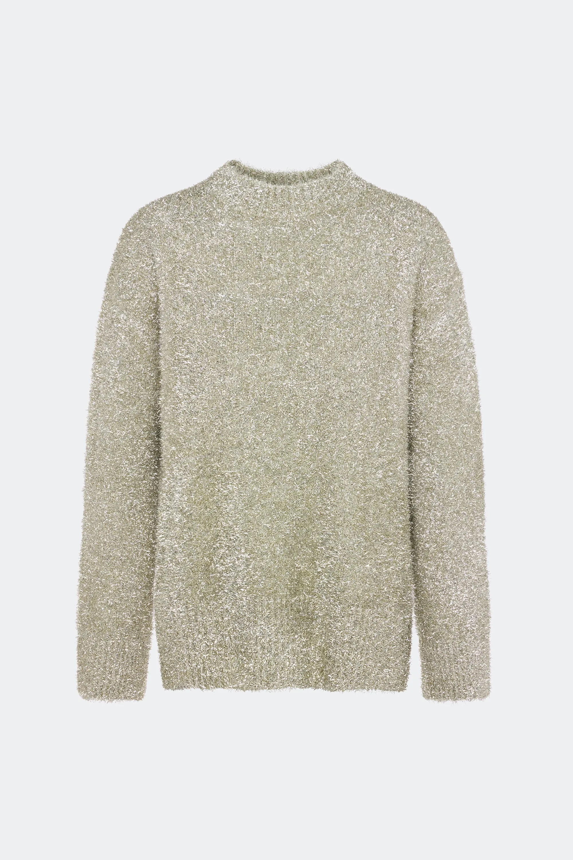 Cher Tinsel Sweater In Satellite Silver sold by Simon Miller