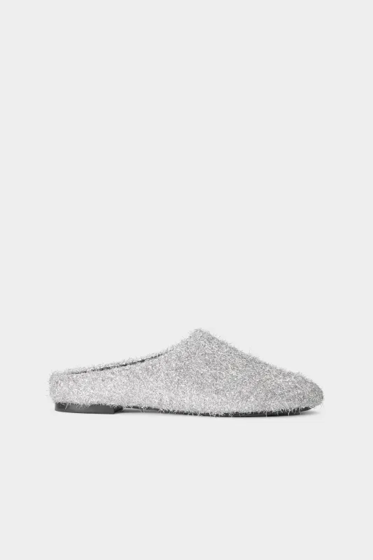 Tinsel Riad Slipper In Silver sold by Simon Miller