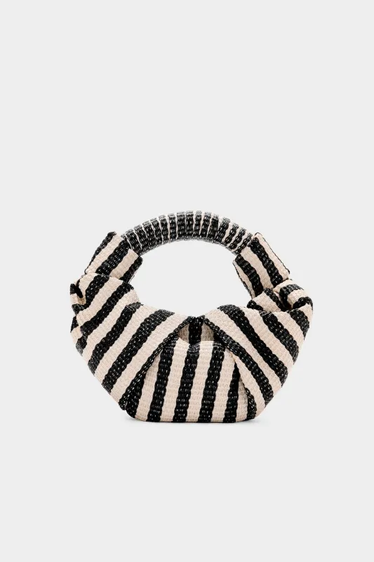 Lopsy Bag In Black/White Stripe sold by Simon Miller