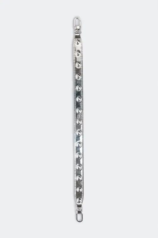 Chrome Studded Strap in Silver made by Simon Miller