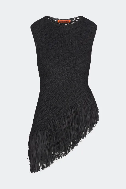 Beja Crochet Top In Black made by Simon Miller