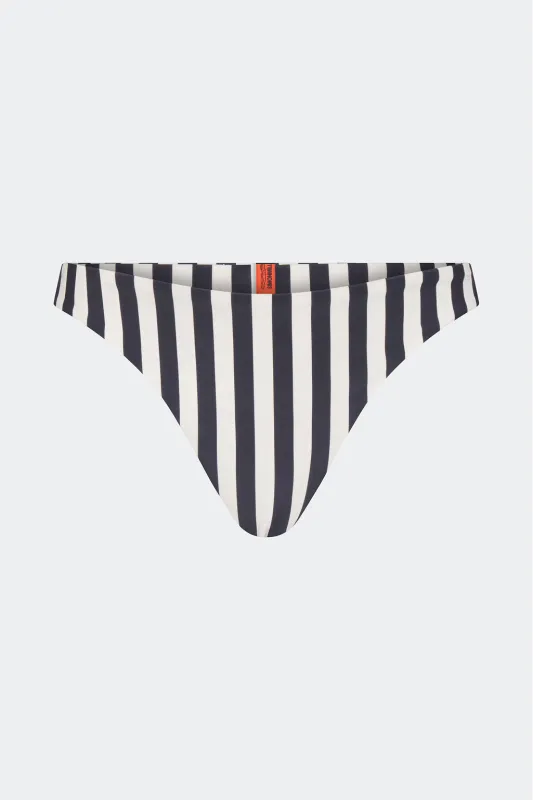 Bwai Bikini Bottom In Black/White Stripe sold by Simon Miller