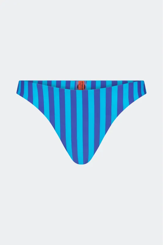 Bwai Bikini Bottom In Tonal Blue Stripe made by Simon Miller
