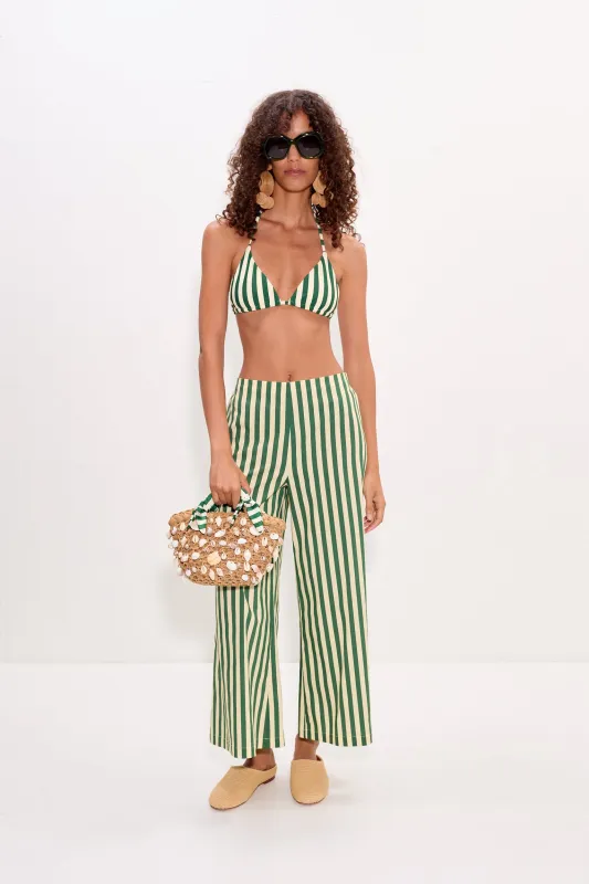 Bwai Bikini Top In Gummy Green/Ecru sold by Simon Miller