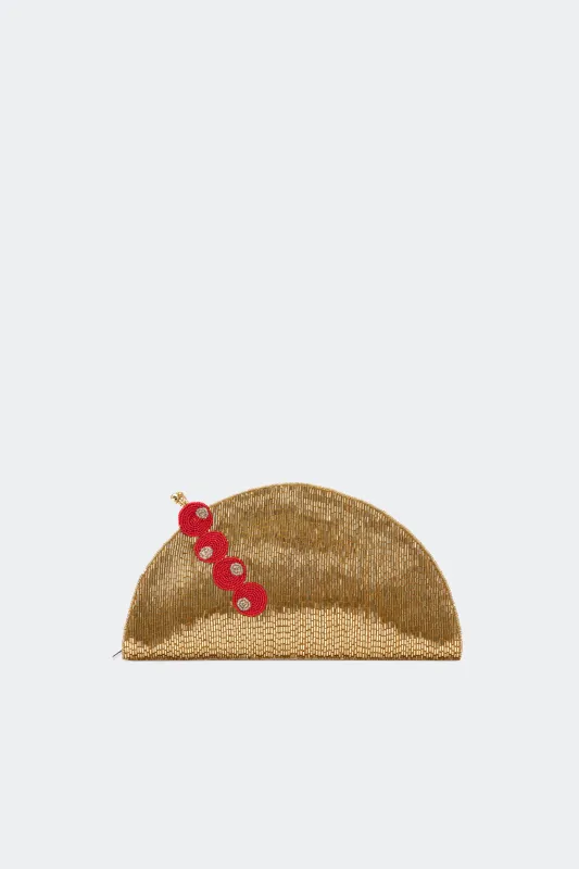 Beaded Lune Clutch in Old Fashioned made by Simon Miller