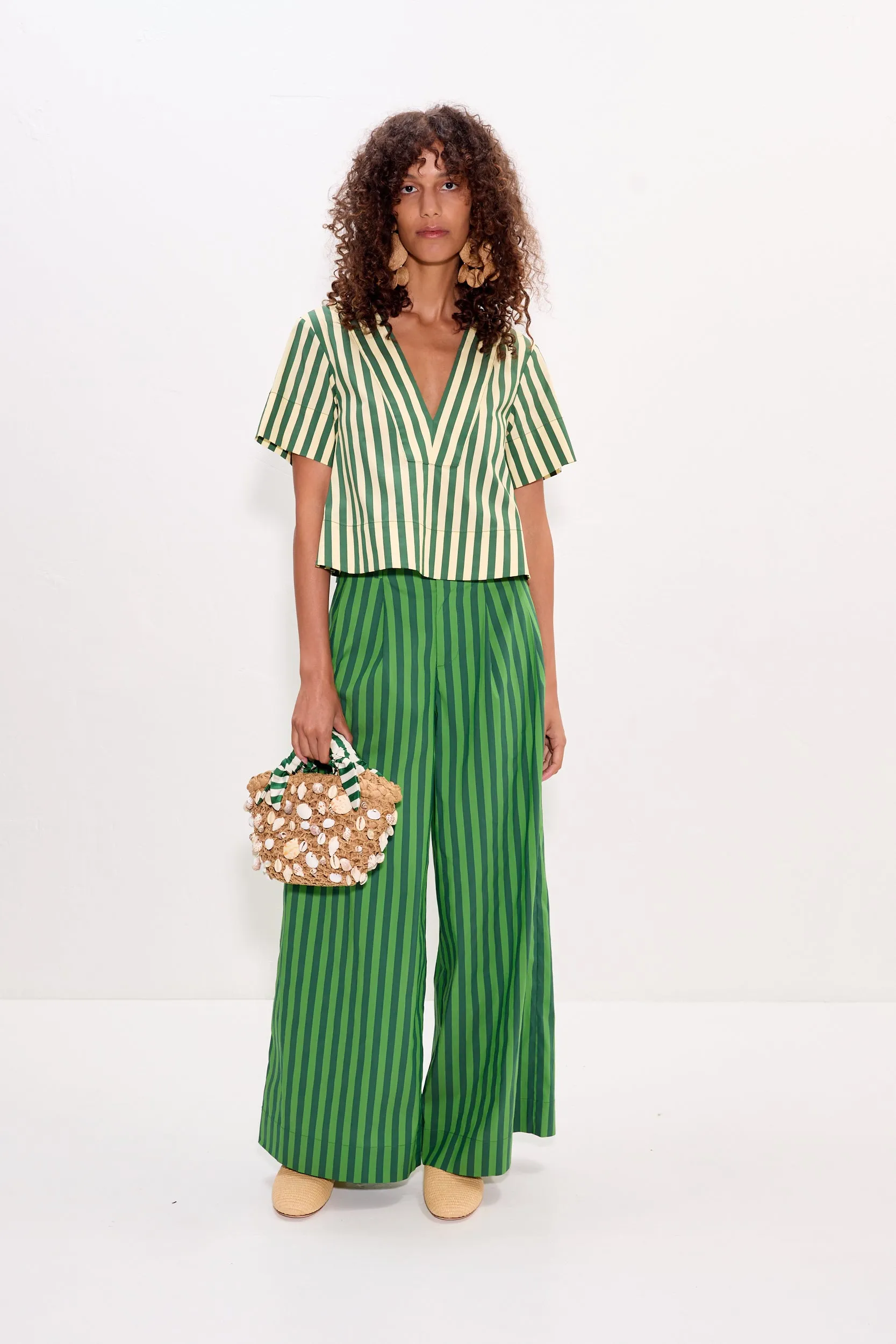 Thorne Poplin Pant In Gummy Green/Moss sold by Simon Miller product image thumbnail 2